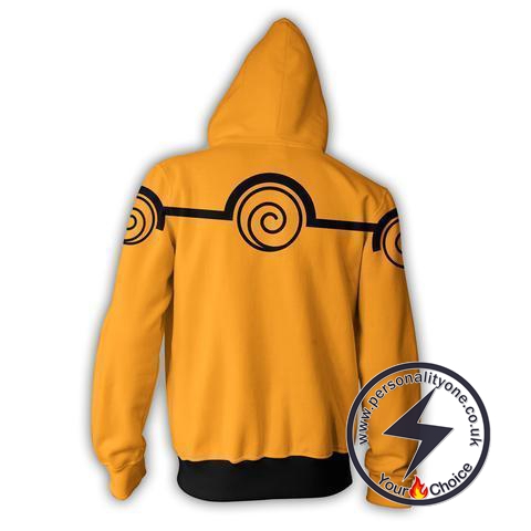 Naruto Nine Tails Charka Mode Zip Up Hoodie Jacket